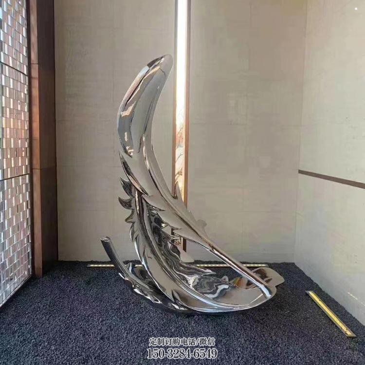 抽象羽毛雕塑 哑光景观小品 室内雕塑 抽象羽毛雕塑 哑光景观小品 室内雕塑